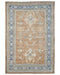 6x9 Ft Kazak Brown Blue Afghan Hand Knotted Geometric Wool Area Rug